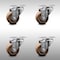 Service Caster 3.5 Inch SS High Temp Glass Filled Nylon Wheel Swivel Top Plate Caster Set SCC SCC-SS20S3514-GFNSHT-4 - alternate 1
